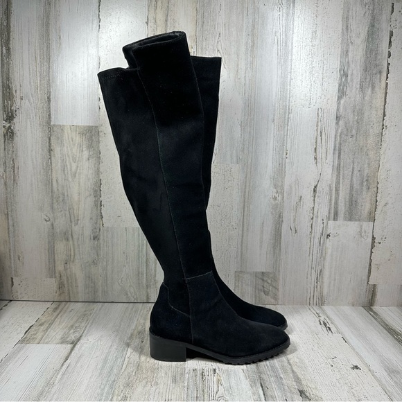 NEW Blondo Sierra Black Suede Leather Waterproof Over the Knee Boots #1295 - Picture 6 of 13